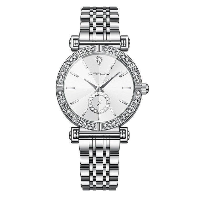 Women's Steel Belt Diamond-embedded Watch - HEPSIBAH SHOP