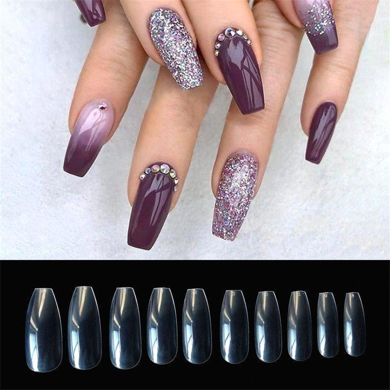 500 transparent / natural fake nails - HEPSIBAH SHOP