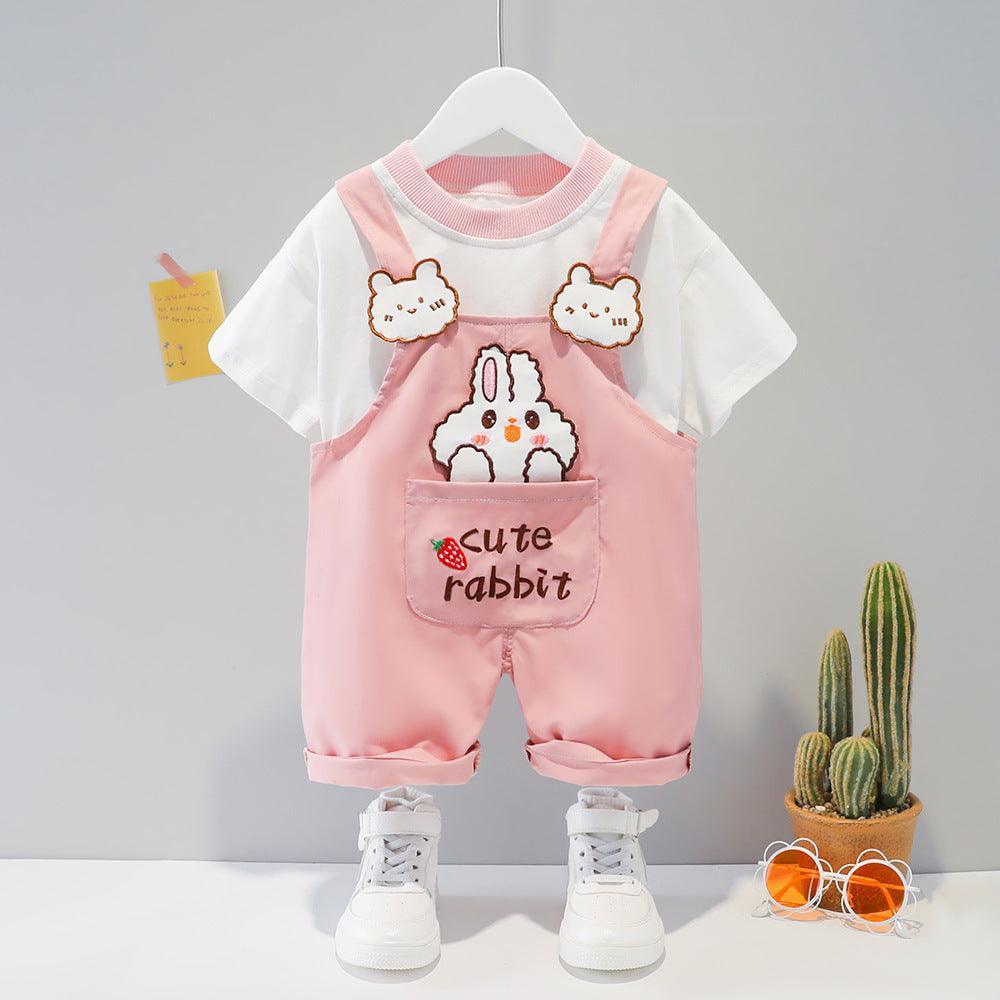 Children's Clothing Men And Women Baby Summer Cartoon Short-sleeved Overalls - HEPSIBAH SHOP