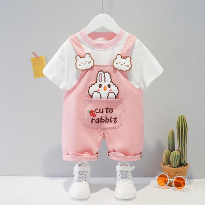 Children's Clothing Men And Women Baby Summer Cartoon Short-sleeved Overalls - HEPSIBAH SHOP