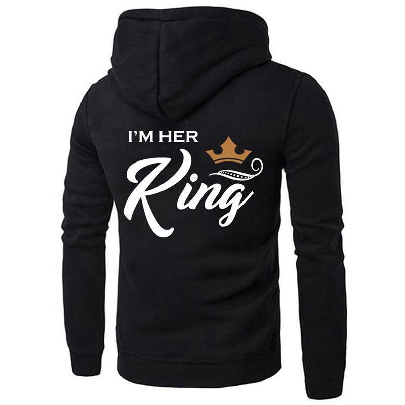 Her King His Queen Couple Hooded Sweater - HEPSIBAH SHOP