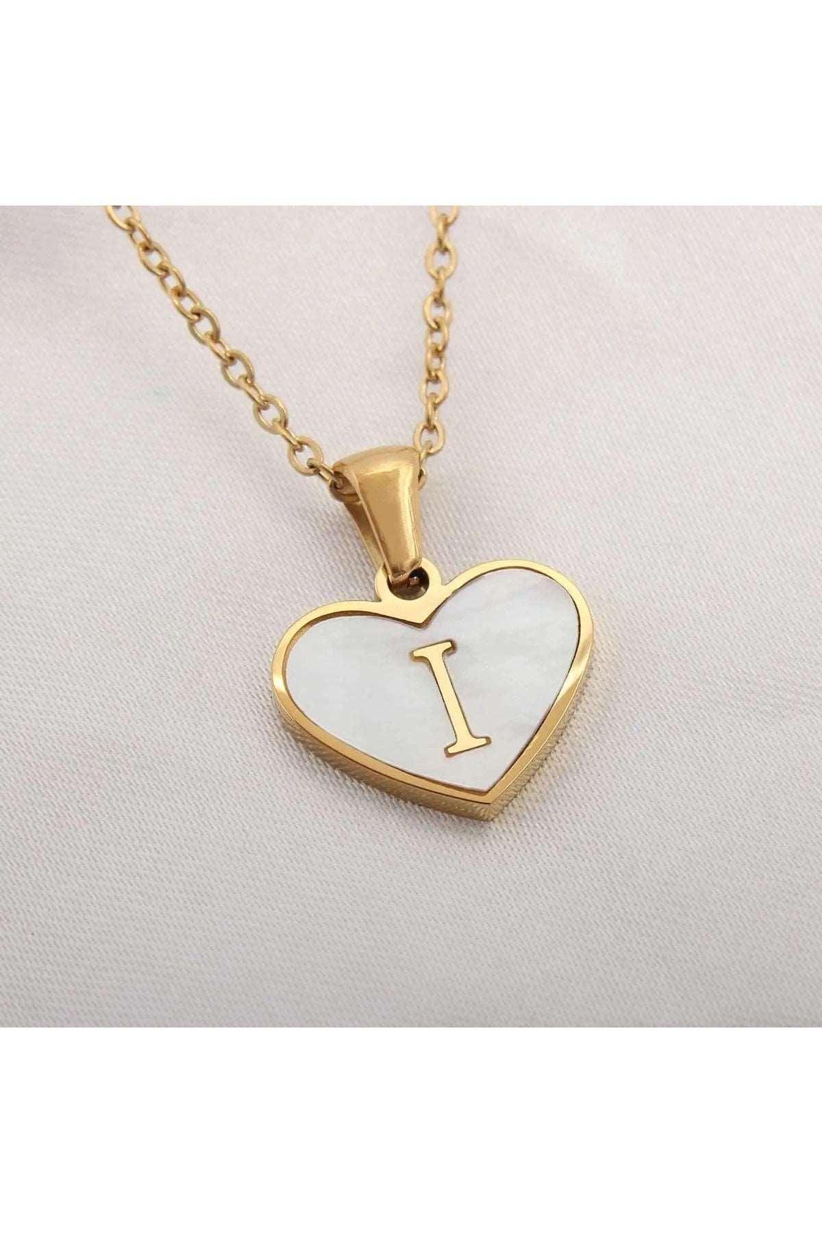 26 Letter Heart-shaped Necklace-HEPSIBAH SHOP