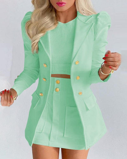 Fashion Solid Color Casual Suits Women - HEPSIBAH SHOP