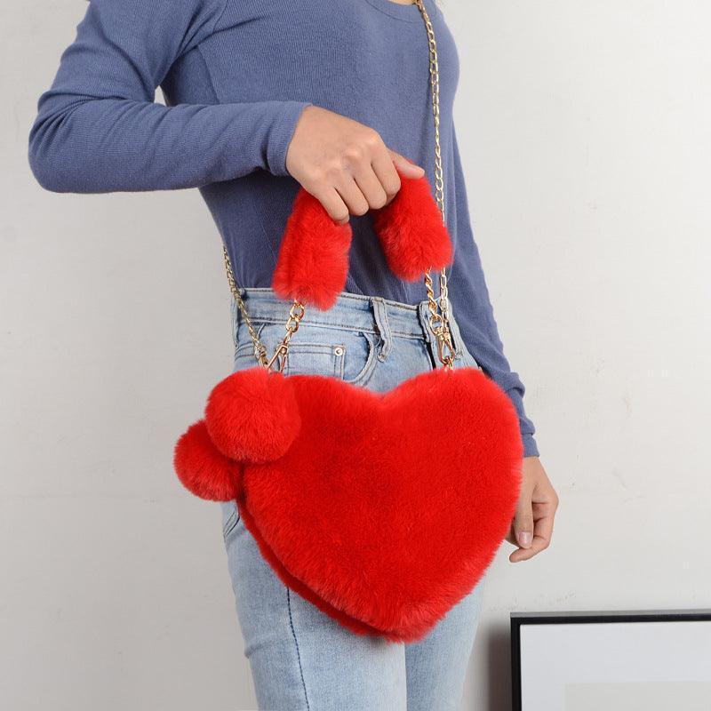 Love Bags Soft Plush Handbag - HEPSIBAH SHOP