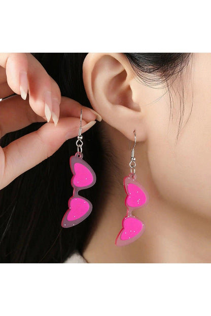 Transparent Acrylic Love Heart Earrings - HEPSIBAH SHOP