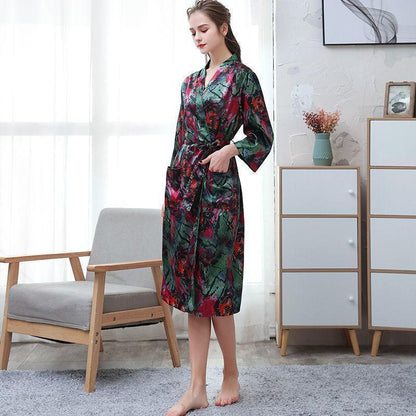 Ice Silk Couple Pajamas Sexy Pajamas Women Short-sleeved Thin Suit - HEPSIBAH SHOP