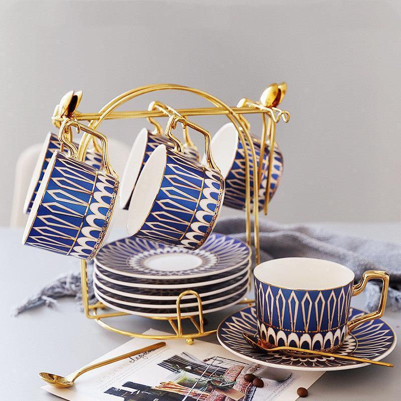 European Ceramic Cup Coffee Cup Set Afternoon Tea Tea Set Creative Cup Home With Saucer Spoon Holder