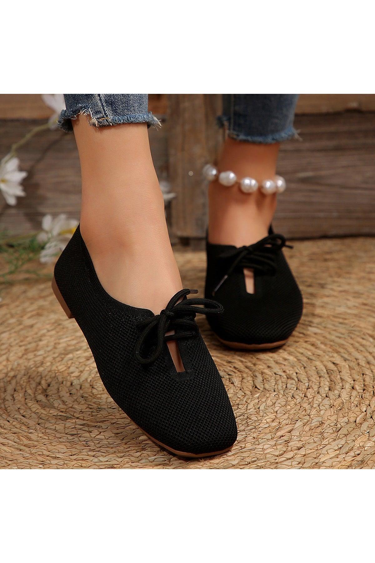 Casual Lace-up Mesh Flats Shoes Women - HEPSIBAH SHOP