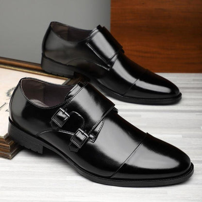 Men's Business Formal Pointed Buckle Leather Shoes - HEPSIBAH SHOP