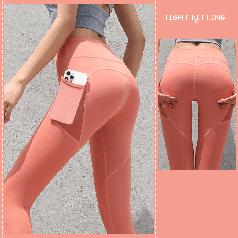 Gym Sport Seamless Leggings With Pockets - HEPSIBAH SHOP