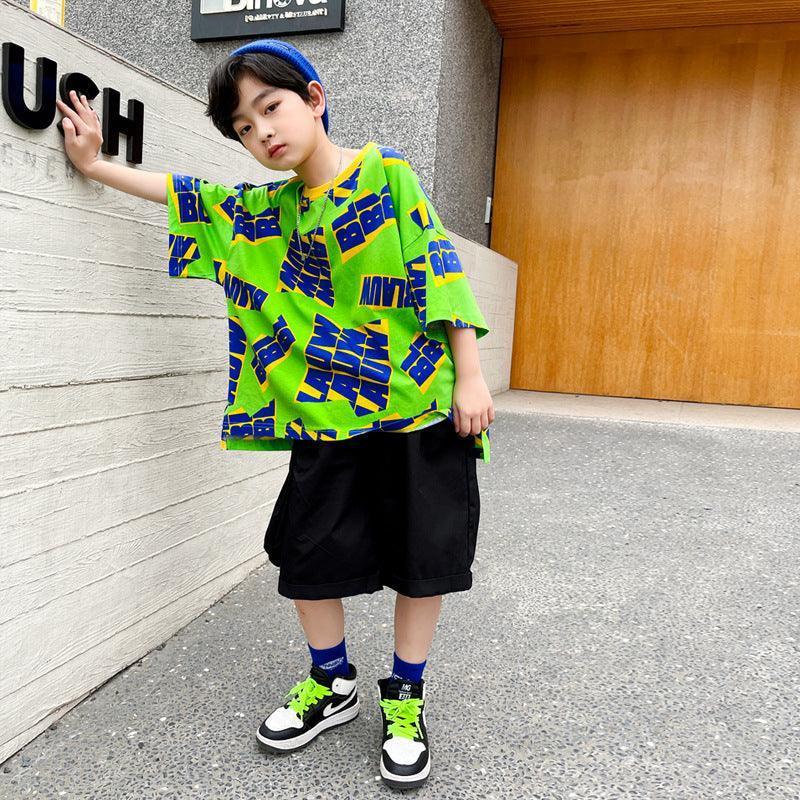 Boys' Suits, Big Children's Summer Clothes, Fried Street Children's Hip-hop Clothes - HEPSIBAH SHOP