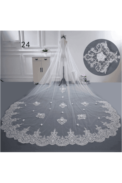 Wedding Dress Long Tail Luxury Super Fairy Wedding Veil - HEPSIBAH SHOP