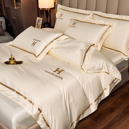 Simple Ice Silk Bed Sheet Cover Set - HEPSIBAH SHOP