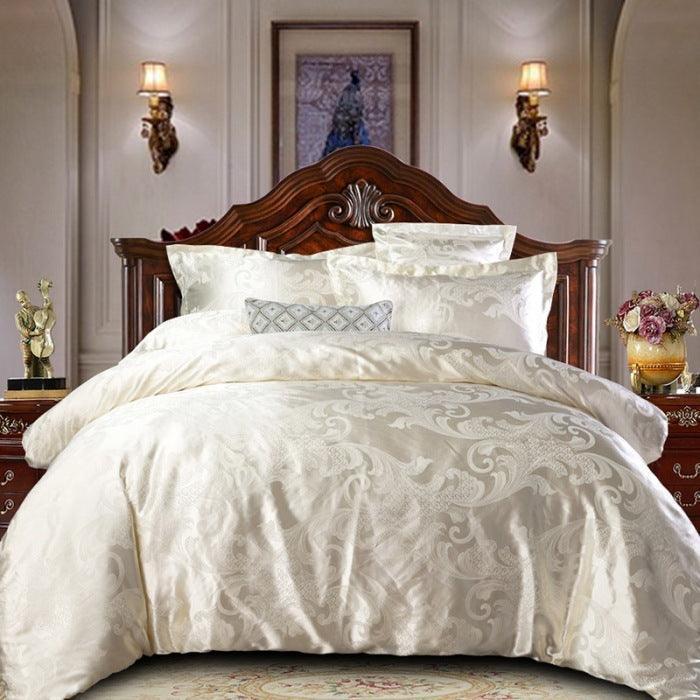 Cotton Satin Jacquard Quilt Cover Bedding - HEPSIBAH SHOP