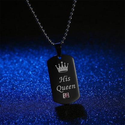 Her King & His Queen Couple Necklaces - HEPSIBAH SHOP