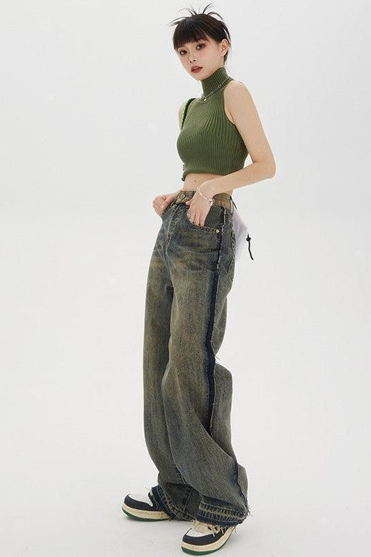 Women's High-waisted Baggy Jeans - HEPSIBAH SHOP