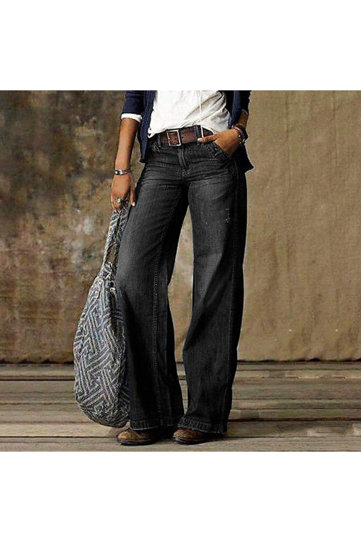 Pocket Casual Fashion Straight-Leg Jeans - HEPSIBAH SHOP