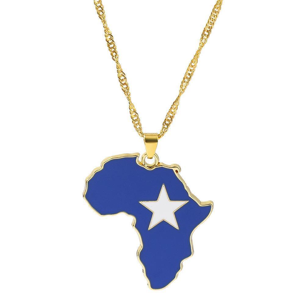 Fashion Map African Pendant Necklace - HEPSIBAH SHOP