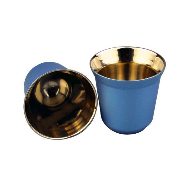 Coffee Cup Double Wall Stainless Steel Espresso Mugs