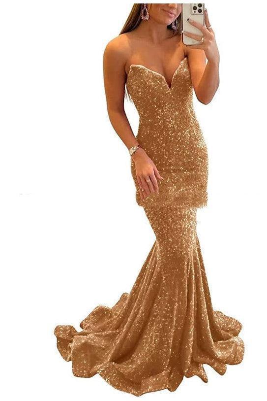 Sequin Evening Dresses For Women Formal Long Prom Party Gowns - HEPSIBAH SHOP