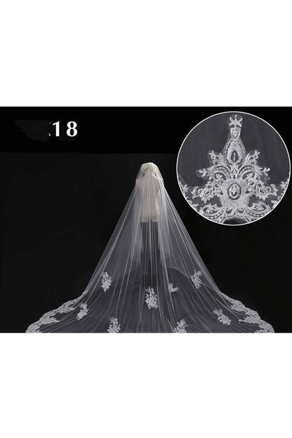 Wedding Dress Long Tail Luxury Super Fairy Wedding Veil - HEPSIBAH SHOP