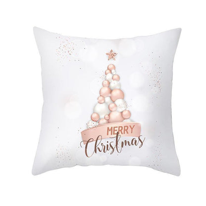 Fashion Peach Skin Velvet Snowflake Cushion Cover