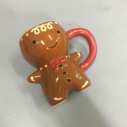 Gingerbread Man Christmas Ceramic Tea Mugs