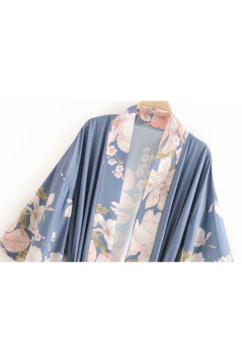 Peacock flower print gown - HEPSIBAH SHOP