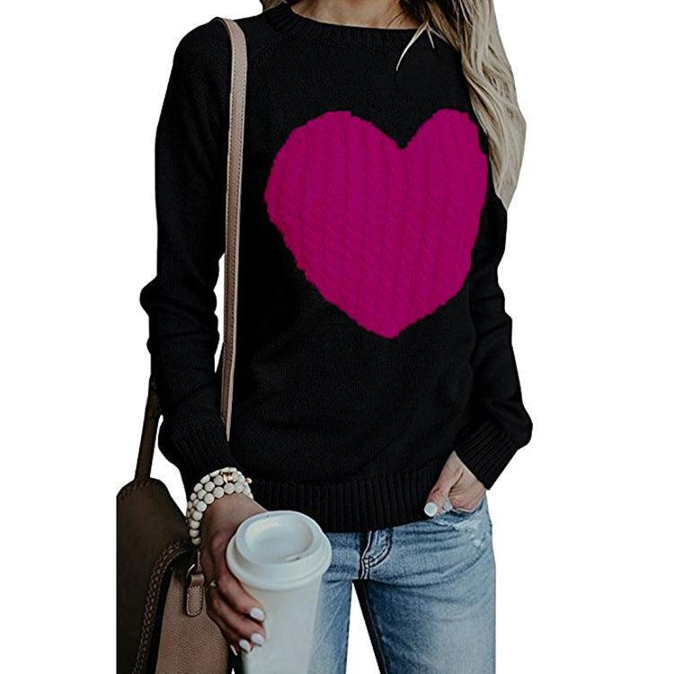 Love Printed Ladies Pullover Sweater - HEPSIBAH SHOP