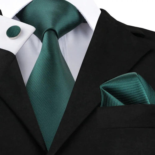 Solid Silk Men's Tie Set - HEPSIBAH SHOP