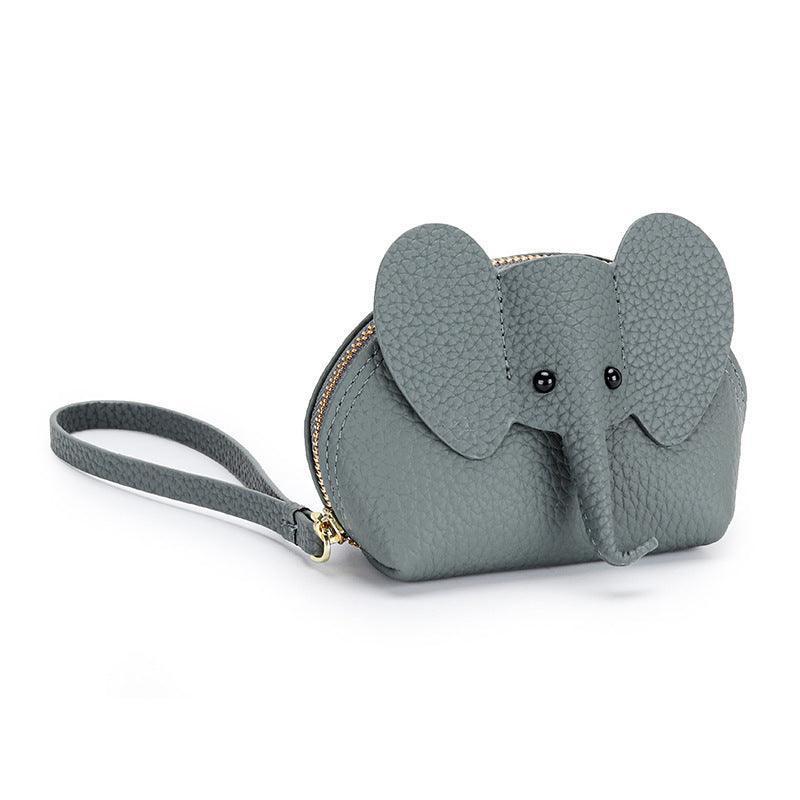 Cute Coin Purse Leather Cartoon Elephant - HEPSIBAH SHOP