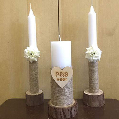 Wooden Wedding Candle Holders - HEPSIBAH SHOP