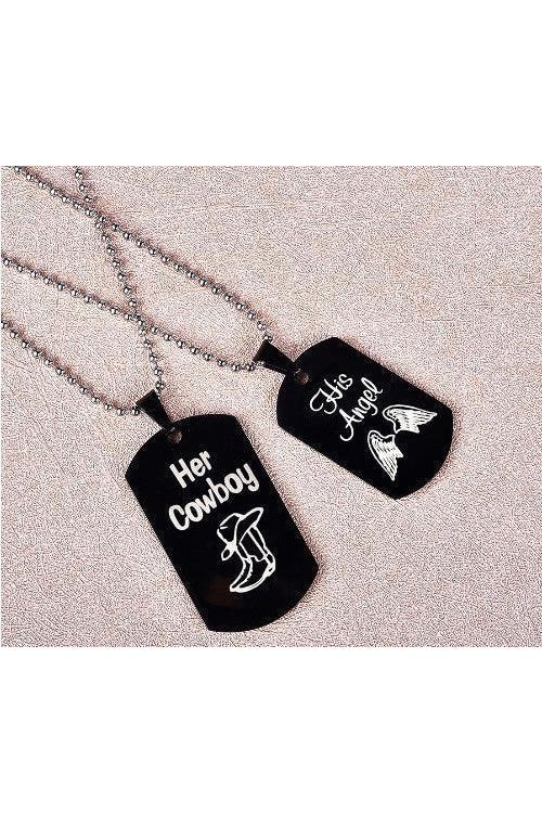 Her Cowboy His Angel Necklace - HEPSIBAH SHOP