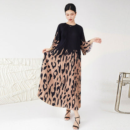 Women's Fashion Leopard Print Pleated Skirt - HEPSIBAH SHOP