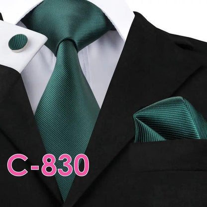 Solid Silk Men's Tie Set - HEPSIBAH SHOP