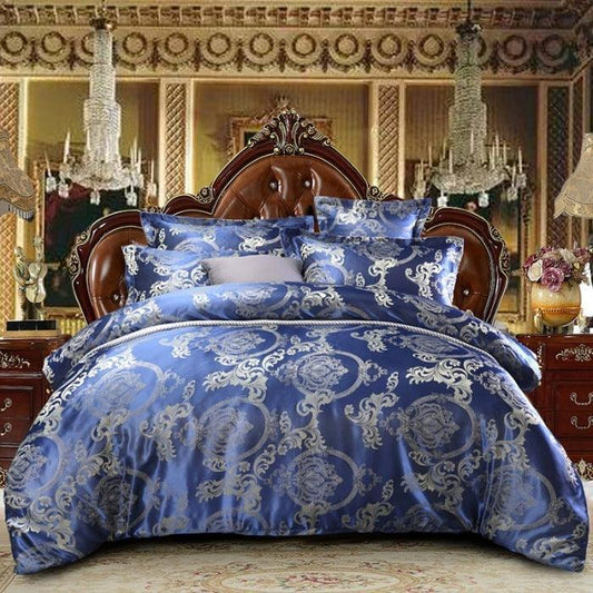 Cotton Satin Jacquard Quilt Cover Bedding - HEPSIBAH SHOP