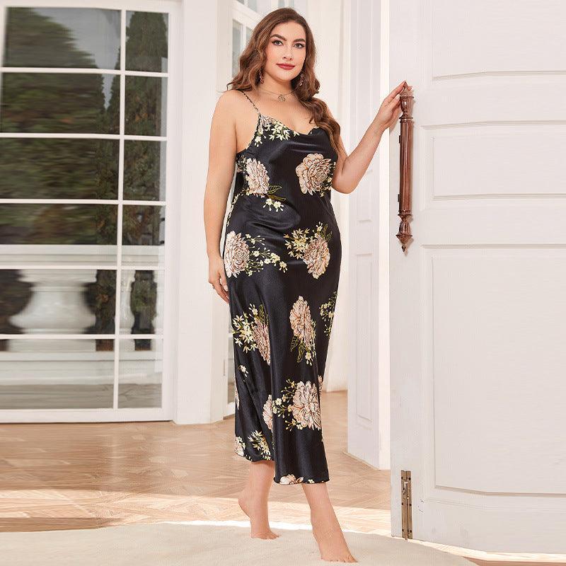 Plus-sized Ice Silk Fashion Casual Pajamas - HEPSIBAH SHOP