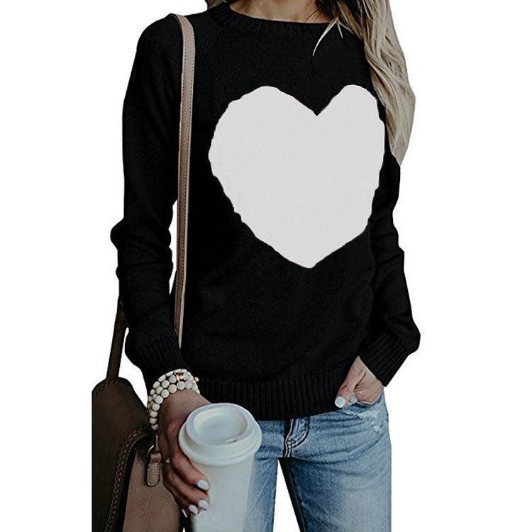 Love Printed Ladies Pullover Sweater - HEPSIBAH SHOP