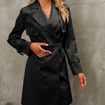 European And American Autumn Women's Double Breasted Fashion Casual Trench Coat - HEPSIBAH SHOP