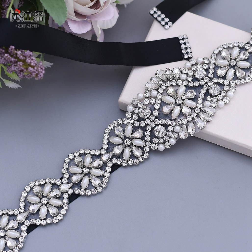 Bridal wedding belt with rhinestone decoration - HEPSIBAH SHOP