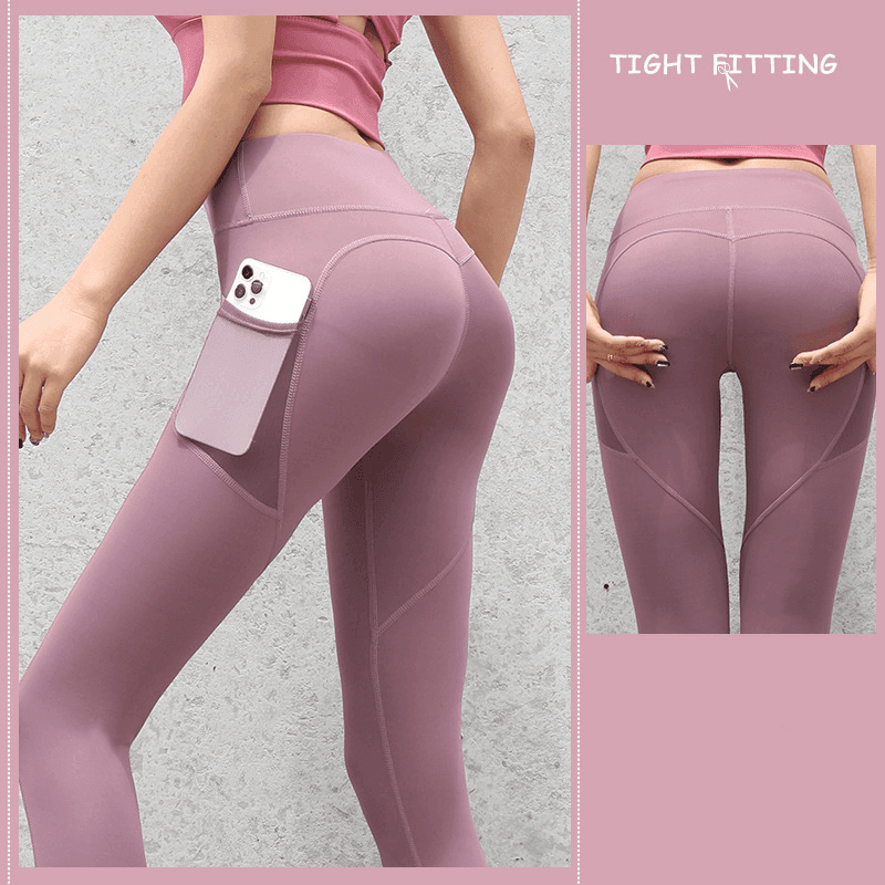 Gym Sport Seamless Leggings With Pockets - HEPSIBAH SHOP