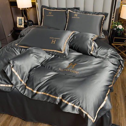 Simple Ice Silk Bed Sheet Cover Set - HEPSIBAH SHOP