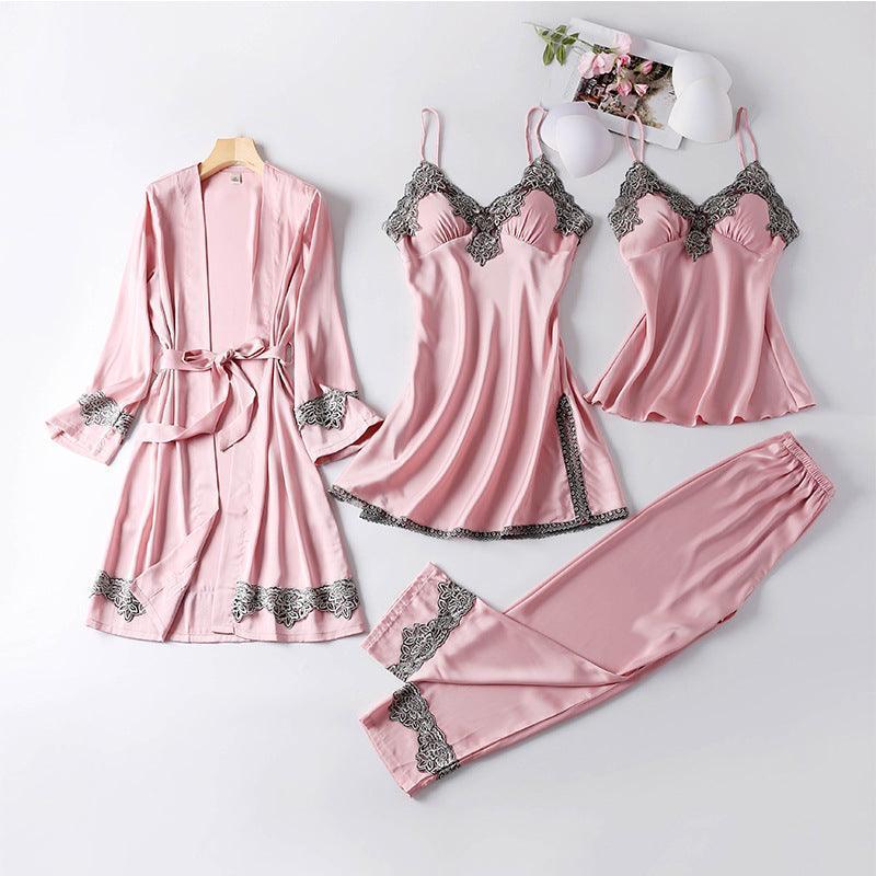 Four-piece dressing gown female summer suit - HEPSIBAH SHOP