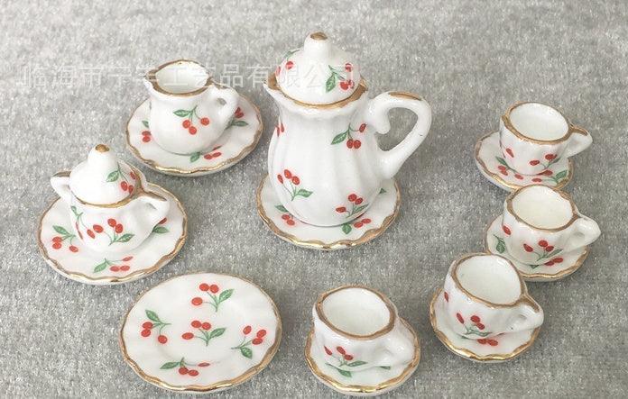 17 Piece mini artificial ceramic tea set-HEPSIBAH SHOP