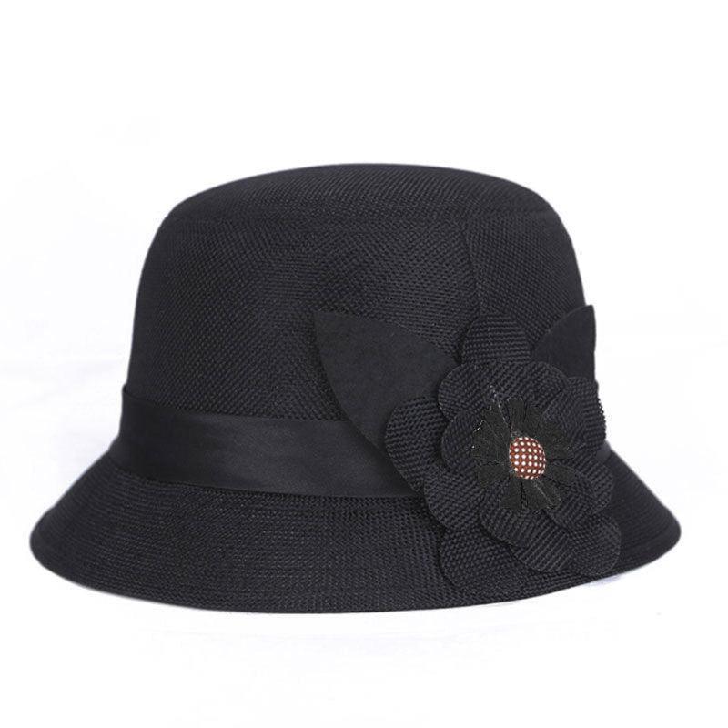 Middle-aged And Elderly Ladies Hats Hemp Bowl Hat - HEPSIBAH SHOP