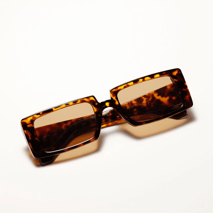 Rectangular leopard print sunglasses - HEPSIBAH SHOP