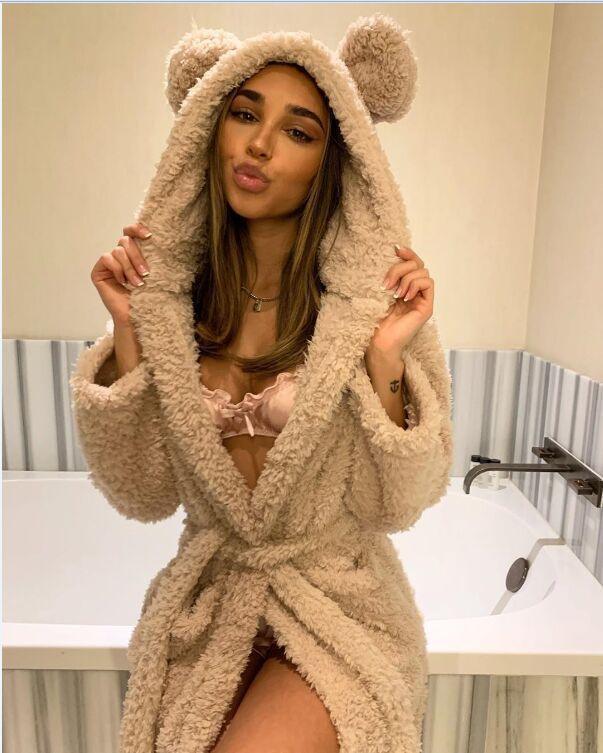 Furry ear lace casual pajamas