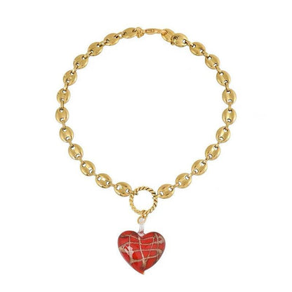 Women's Fashion Red Heart Necklace - HEPSIBAH SHOP