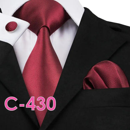 Solid Silk Men's Tie Set - HEPSIBAH SHOP