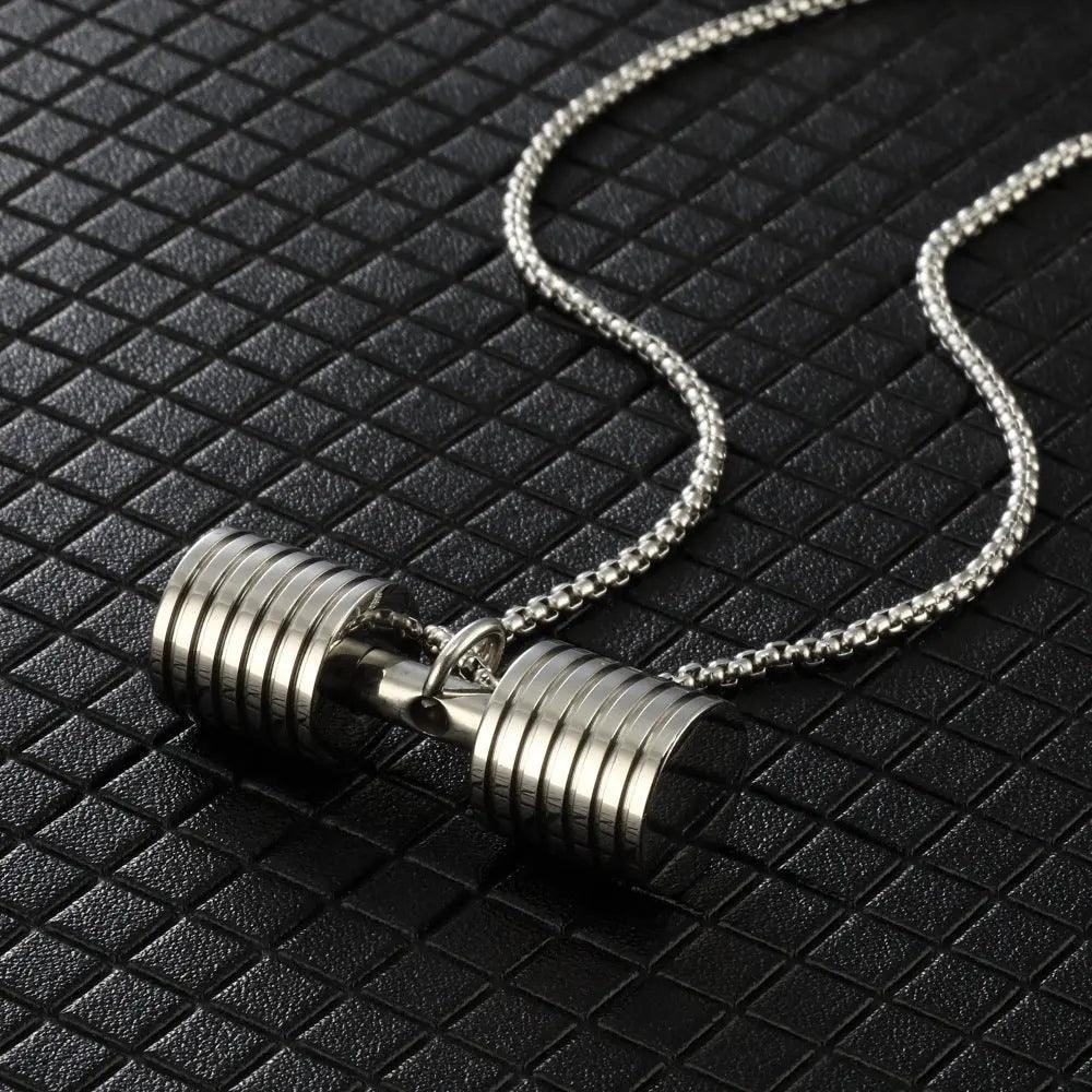 Multi-piece Dumbbell Pendant Necklace - HEPSIBAH SHOP